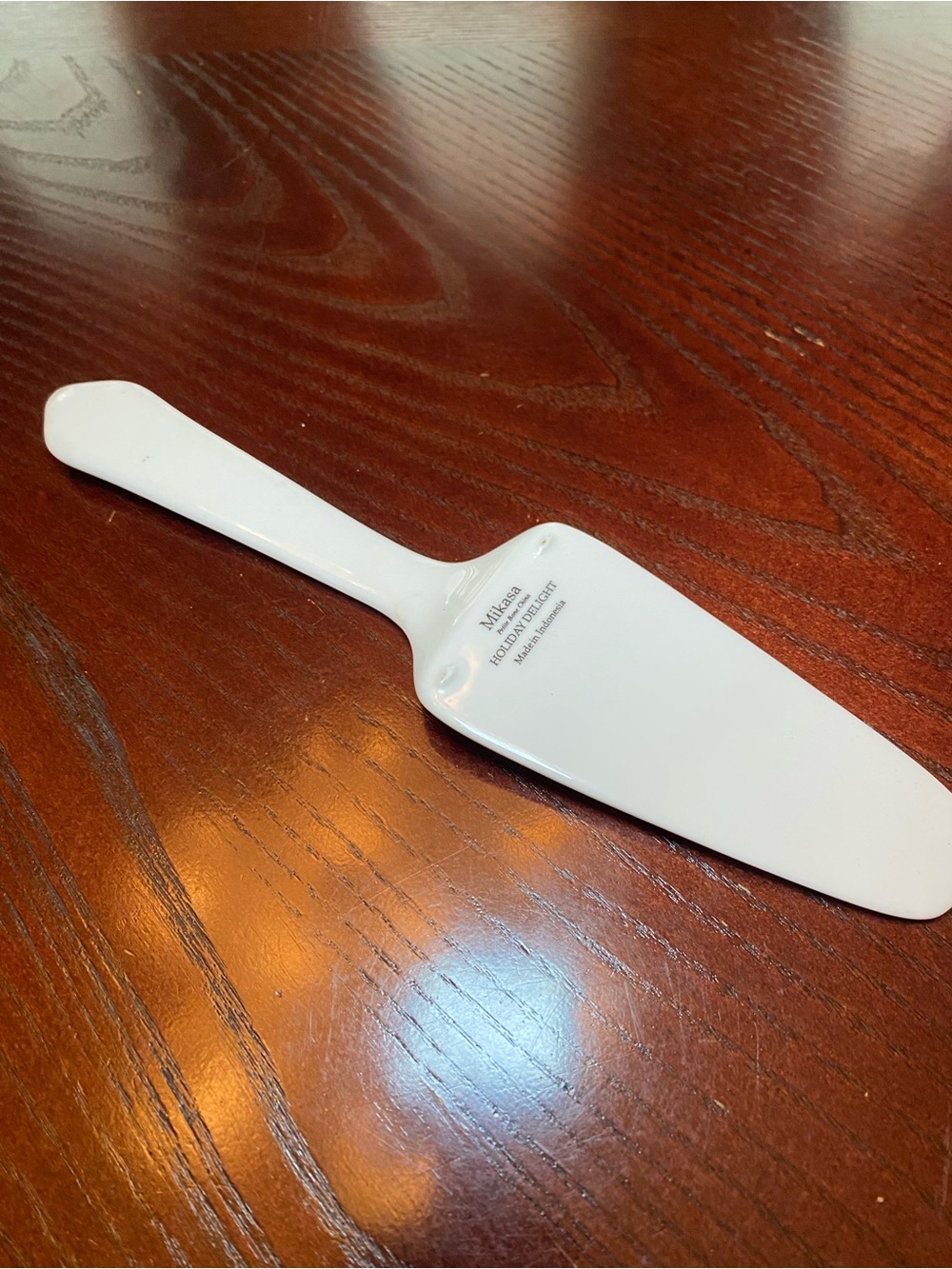Porcelain Mikasa Bone China Cake Server poinsettia design - Picture 6 of 7